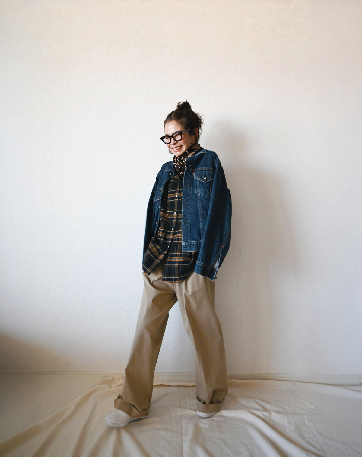 Oversized Flannel Check Shirts
