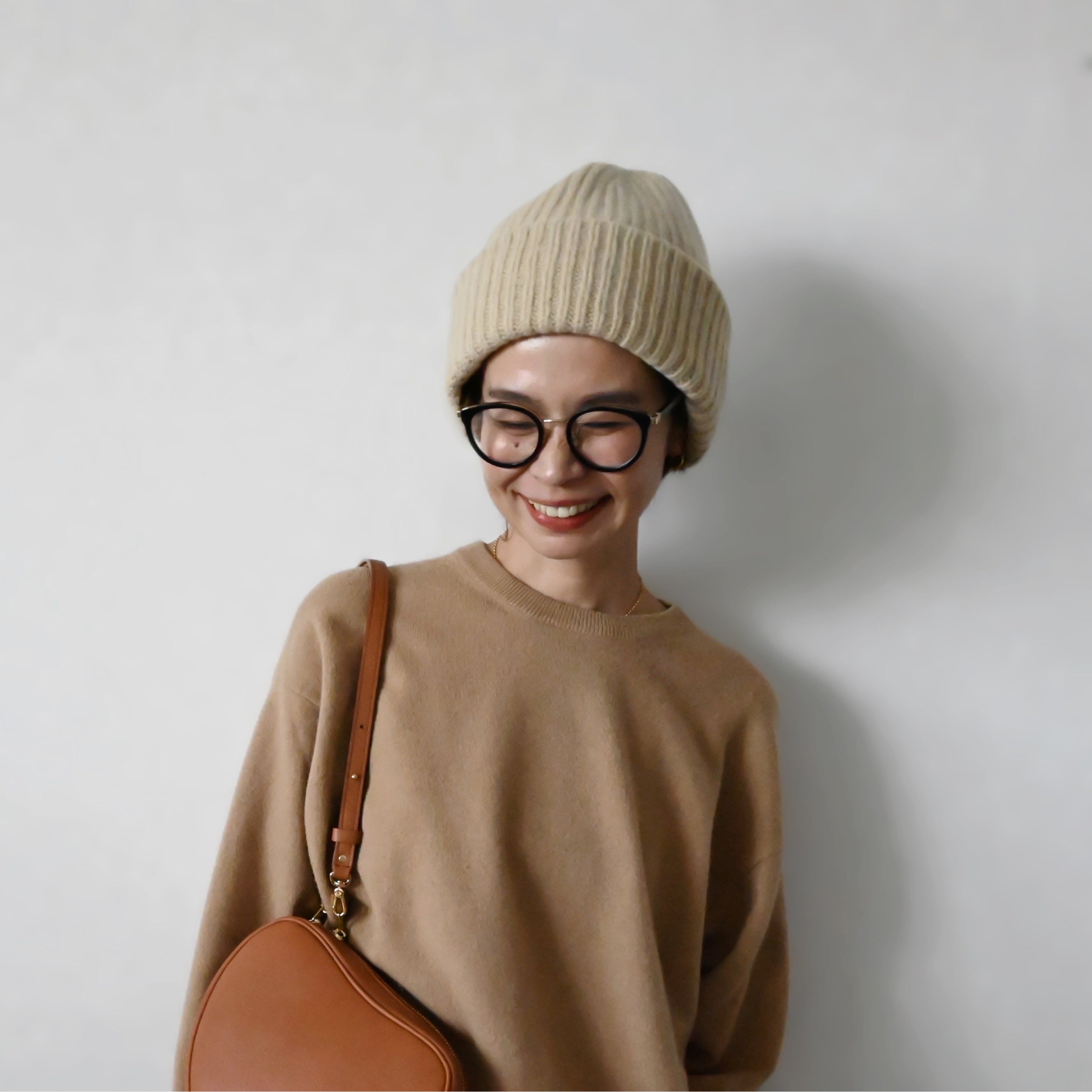 chiiiibag cotton cap　コットンキャップ　ブラウン　新品 chiiiibag cotton capコットンキャップブラウン新品
