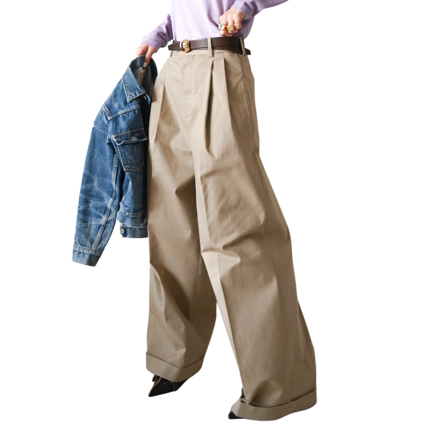 Tuck Wide Pants / Chino
