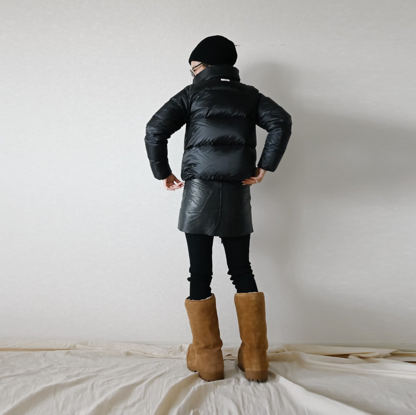 High neck Cropped Down　【受注商品】