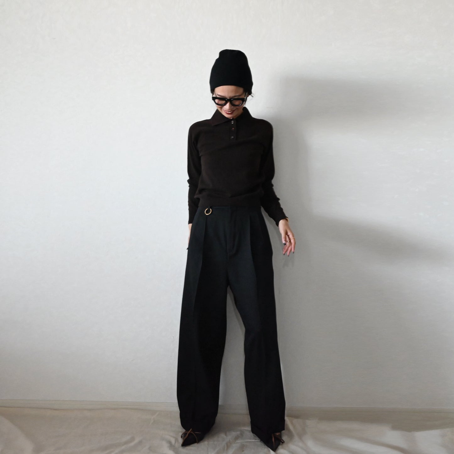 Tuck Wide Pants　