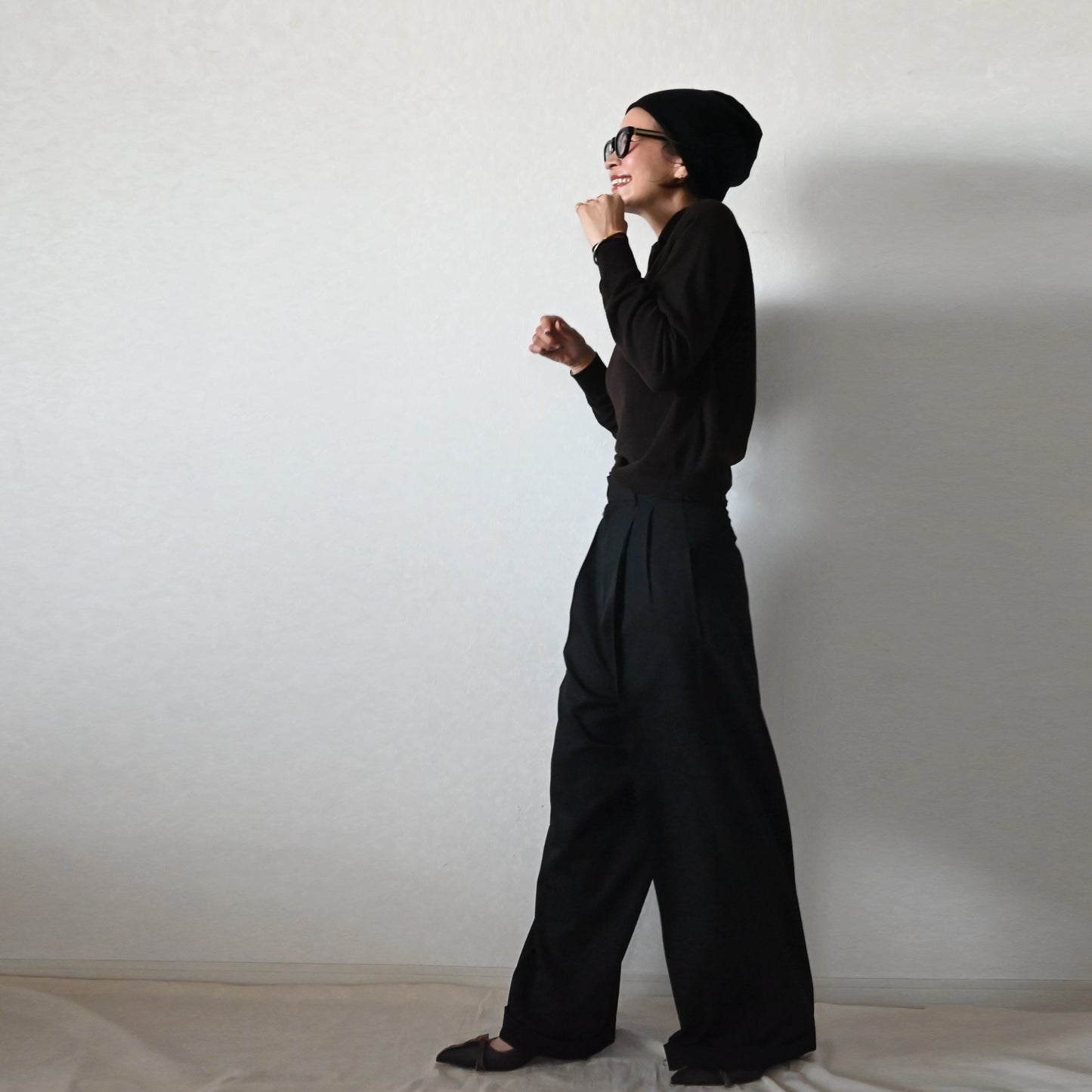 Tuck Wide Pants　