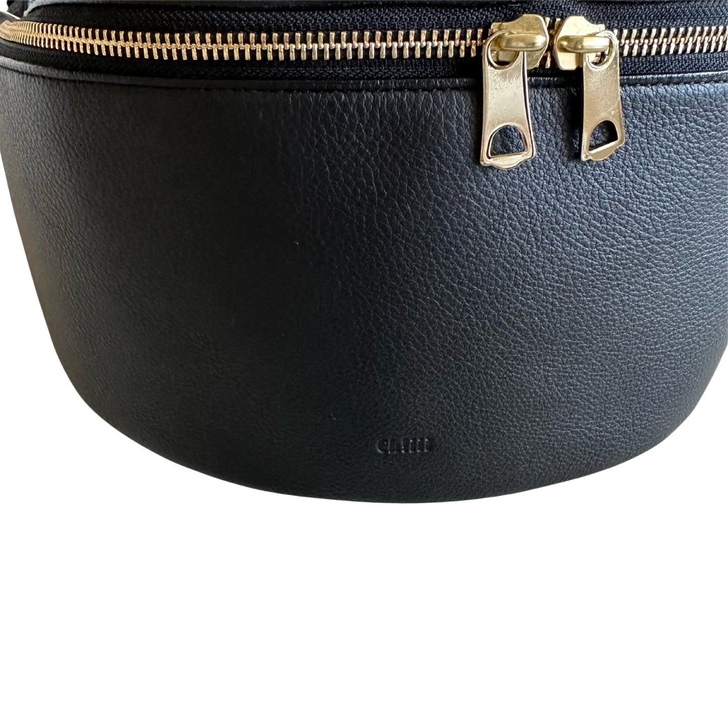 Shrink Leather Waist Bag / black