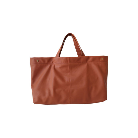 Round Tote  / brown