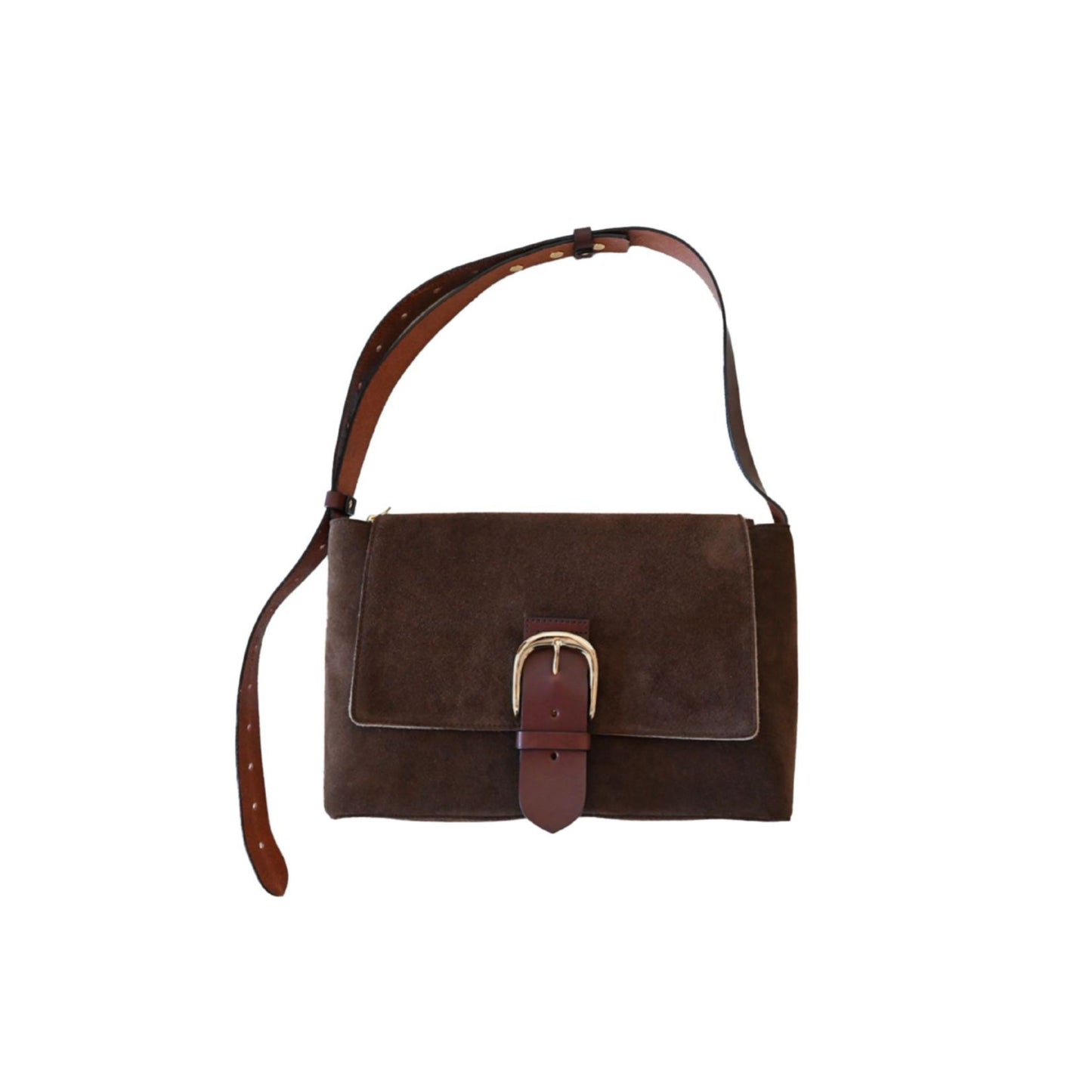 Suede Flap Shoulder