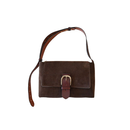 Suede Flap Shoulder