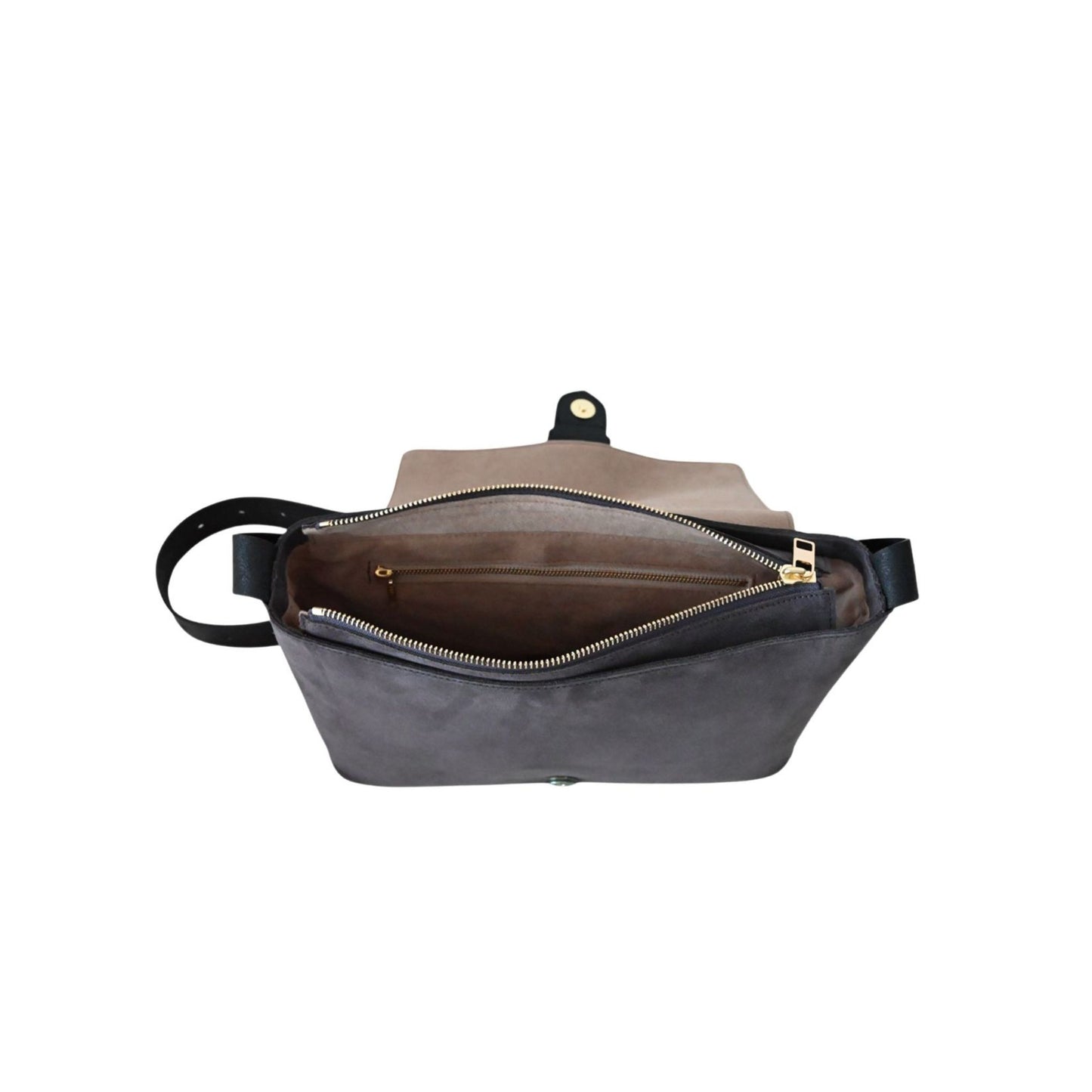 Suede Flap Shoulder