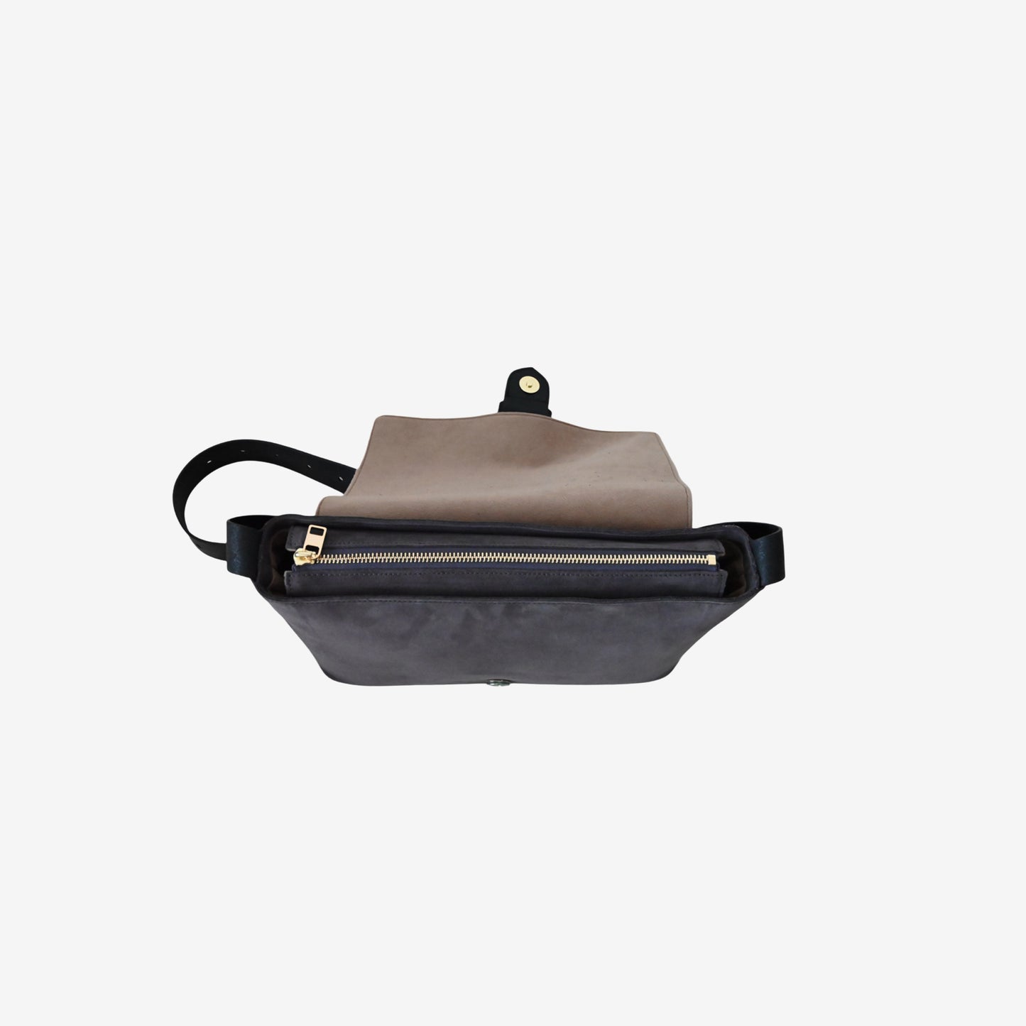Suede Flap Shoulder