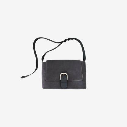 Suede Flap Shoulder
