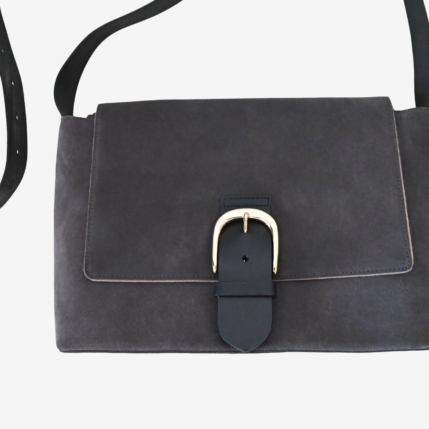 Suede Flap Shoulder